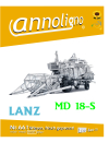 Lanz Mähdrescher Typ MD 18 - S Bild- Bedienungsanleitung & Wartungsanleitung & Einstellanleitung & Sonderausrüstung - annoligno 661